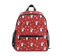 Kcldeci Toddler Backpack for Girls Boys Penguins Christmas Kindergarten Elementary Preschool Kids School Bag Book Bag M