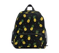 Kcldeci Toddler Backpack for Girls Boys Pineapple Stars Kindergarten Elementary Preschool Kids School Bag Book Bag S