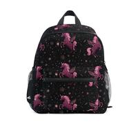 Kcldeci Toddler Backpack for Girls Boys Pink Unicorn Horse Kindergarten Elementary Preschool Kids School Bag Book Bag S