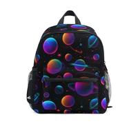 Kcldeci Toddler Backpack for Girls Boys Planet Space Earth Kindergarten Elementary Preschool Kids School Bag Book Bag M