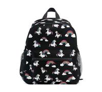 Kcldeci Toddler Backpack for Girls Boys Pony Unicorn Rainbow Kindergarten Elementary Preschool Kids School Bag Book Bag M