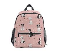 Kcldeci Toddler Backpack for Girls Boys Puppy Dog and Polka Dot Kindergarten Elementary Preschool Kids School Bag Book Bag S