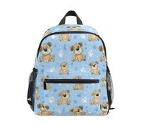 Kcldeci Toddler Backpack for Girls Boys Puppy Dog Paw Prints Kindergarten Elementary Preschool Kids School Bag Book Bag M