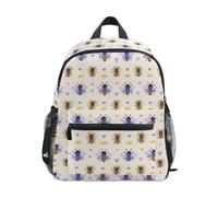 Kcldeci Toddler Backpack for Girls Boys Queen Bees with Crowns and Hearts Kindergarten Elementary Preschool Kids School Bag Book Bag S