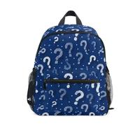 Kcldeci Toddler Backpack for Girls Boys Question Mark on Blue Kindergarten Elementary Preschool Kids School Bag Book Bag S