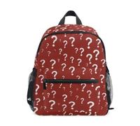 Kcldeci Toddler Backpack for Girls Boys Question Mark on Red Kindergarten Elementary Preschool Kids School Bag Book Bag S