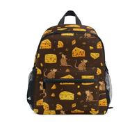 Kcldeci Toddler Backpack for Girls Boys Rat and Cheese1 Kindergarten Elementary Preschool Kids School Bag Book Bag S