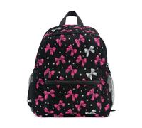 Kcldeci Toddler Backpack for Girls Boys Ribbon Bows and Stars Kindergarten Elementary Preschool Kids School Bag Book Bag M