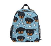 Kcldeci Toddler Backpack for Girls Boys Rottweiler Puppy Head Kindergarten Elementary Preschool Kids School Bag Book Bag S