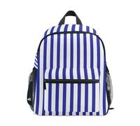 Kcldeci Toddler Backpack for Girls Boys Royal Blue Stripe1 Kindergarten Elementary Preschool Kids School Bag Book Bag M
