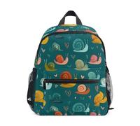 Kcldeci Toddler Backpack for Girls Boys Snails Rainbow Heart Kindergarten Elementary Preschool Kids School Bag Book Bag M