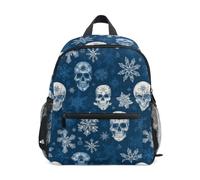 Kcldeci Toddler Backpack for Girls Boys Snowflakes Stars Skull Kindergarten Elementary Preschool Kids School Bag Book Bag S