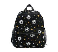 Kcldeci Toddler Backpack for Girls Boys Soccer Ball and Stars Kindergarten Elementary Preschool Kids School Bag Book Bag M