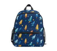 Kcldeci Toddler Backpack for Girls Boys Space Rocket Planet1 Kindergarten Elementary Preschool Kids School Bag Book Bag S