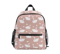 Kcldeci Toddler Backpack for Girls Boys Swan Heart1 Kindergarten Elementary Preschool Kids School Bag Book Bag S