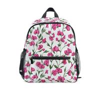 Kcldeci Toddler Backpack for Girls Boys Sweet Pea Flower Kindergarten Elementary Preschool Kids School Bag Book Bag S