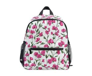 Kcldeci Toddler Backpack for Girls Boys Sweet Pea Flower Kindergarten Elementary Preschool Kids School Bag Book Bag M