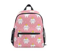Kcldeci Toddler Backpack for Girls Boys Tooth Fairy with A Crown Kindergarten Elementary Preschool Kids School Bag Book Bag S