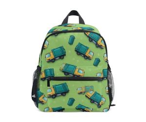 Kcldeci Toddler Backpack for Girls Boys Trash Can Garbage Truck Kindergarten Elementary Preschool Kids School Bag Book Bag S
