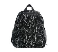 Kcldeci Toddler Backpack for Girls Boys Tree Branches Black Kindergarten Elementary Preschool Kids School Bag Book Bag S