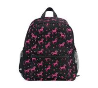 Kcldeci Toddler Backpack for Girls Boys Unicorn Horse Star Kindergarten Elementary Preschool Kids School Bag Book Bag S
