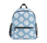 Kcldeci Toddler Backpack for Girls Boys White Four Leaf Clover Kindergarten Elementary Preschool Kids School Bag Book Bag M