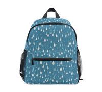 Kcldeci Toddler Backpack for Girls Boys White Raindrops Kindergarten Elementary Preschool Kids School Bag Book Bag S