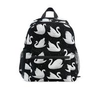 Kcldeci Toddler Backpack for Girls Boys White Swan Kindergarten Elementary Preschool Kids School Bag Book Bag S