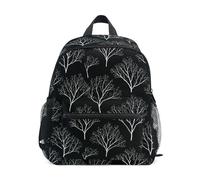 Kcldeci Toddler Backpack for Girls Boys White Tree Branches Kindergarten Elementary Preschool Kids School Bag Book Bag S