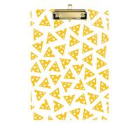 Kcldeci Triangular Shaped Cheese Acrylic Clipboards Standard Letter A4 Size Clipboards for Classroom, Teacher Women Clip Board Office School Supplies Silver 12x9in