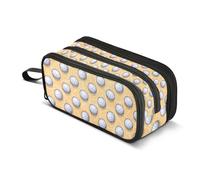 Kcldeci Volleyball Ball Icon Pencil Case Large Capacity Pencil Pouch Pen Bag for Office School Teen Girl Boy Men Women Adult