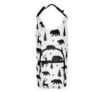 Kcldeci Water Bottle Bag Holder Carrier Bears Reindeers Snowflakes and Trees Insulated Crossbody Sling Bag Case Sleeve with Strap and Pockets for Men Women