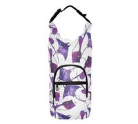 Kcldeci Whales Dolphins Stingrays Water Bottle Holder with Strap Carrier Sling Bag with Phone Pocket Water Bottle Sleeve for Men Women Hiking Camping Travelling