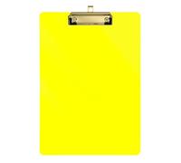 Kcldeci Yellow Acrylic Clipboards Standard A4 Letter Size Clip Board for Classroom School and Office Use for Kids Student Teacher Gold 12x9in