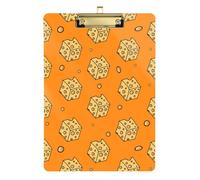 Kcldeci Yellow Cheese Acrylic Clipboards Standard Letter A4 Size Clipboards for Classroom, Teacher Women Clip Board Office School Supplies Gold 12x9in