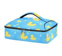 Kcldeci Yellow Rubber Duck Insulated Thermal Food Carrier Insulated Casserole Carrier for Hot or Cold Food, Insulated Tote Bag for Potluck Cookouts Parties Picnic,Lasagna Lugger