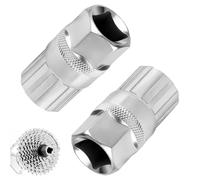 kclkda 2PCS Bicycle Flywheel Remover, Durable Heavy Duty Cassette Removal Tool for Mountain Bike, Compatible with Shimano Sunrace Sram Dnp 6/7/8/9/10/11 Speed Freewheel & Bottom Bracket Repair