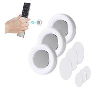 kclkda 3Pcs Magnetic Remote Control Holder, Remote Holder Wall Mount Self-Adhesive Back No Drilling Mount Magnetic Organizer Storage Stand for TV, Fan, Air Conditioner Remotes Holder (White)