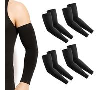 kclkda 4 Pairs Uv Sleeves for Men Women, Sun Protection Arm Sleeve Durable Cooling Arm Sleeves Cover Up Arms Warmers Basketball Gaming Arms Sleeve for Men Women Football Outdoors Activities