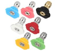 kclkda 7PCS Pressure Washer Spray Nozzle Tips, Quick Release Pressure Nozzle Tips 1/4 Inch Jet Wash Nozzle, Multiple Degrees High Pressures Washers Tip for Car Garden Cleaning, 2.5 GPM