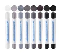 kclkda 8Pcs Wax Filler Wood Repair Sticks, Wax Sticks for Wood Repair, Laminate Floor Repairs Kit, Soft Repairs Crayons for Wooden Furniture Laminate Floor Table Door Scratches Holes (Grey Series)