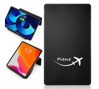 kclkda Flexible Tablet Holder for Travel, Foldable Airplane Phone Holder, Universal Leather Tablet & Phone Stand for Desk, Kindle, Bed, Long Flight Travel Accessories, Plane Essentials (Black)
