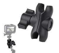 kclkda Mounts Double Socket Arm Compatible with RAM Mount Phone Holder Bike Motorcycle, Composite Medium Arm Supports Installation of 25mm Ball Head, Connects Phone Clip for 1" Ball Components