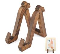 kclkda Plate Stand for Display, Plate Holder Tabletop Picture Stand to Display Photo, Decorative Plates Dish and Tabletop Art, Picture Frame Stands Wooden Plates Stands for Weddings Home Decoration
