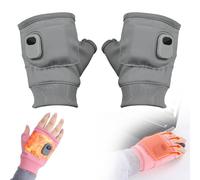KcLpt Heated Fingerless Gloves, 3-Speed Adjustable Heated Gloves Rechargeable with Digital Display for Men & Women for Outdoor Work, Cycling, Skiing (gray)