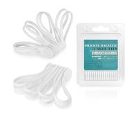 Kcmell Magnetic Cable Ties 8 Pcs, 12cm Reusable Cable Organiser Straps Silicone Magnetic Cable Clips Cord Organiser for Organizing and Bundling Cords, Charging Wires, Earphone (White)