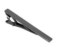 Kcmell Tie Clip for Men, Glossy Black Tie Clip Classic Men Tie Pin, Long Styles Tie Bar Clip Square Edges Men's Tie Clips for Business Anniversary Wedding and Daily Life
