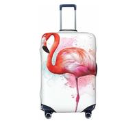 KCNDFOEPAV Luggage Cover Elastic Suitcase Covers Watercolor Flamingo Luggage Cover Washable Baggage Covers Anti-Scratch Suitcase Protector Carry On Luggage Sleeve for Travel, Black, XL
