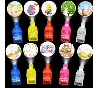 KCNVLCK 40PCS Cute Easter Bunny Finger Lights - Spring Party Favours for Egg Hunts & School Fetes - Glow in The Dark Rave Accessories for Easter Party Basket Stuffers, Night Events & Festivals