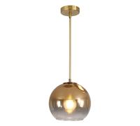 KCO Lighting 1 Light Pendant Lighting Gradient Gold Glass Pendant Light Large Globe Pendant Lights Kitchen Island Mid Century Modern Hanging Light Fixture